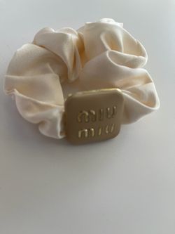 Random  color Miu Miu Cream Satin Hair Scrunchi