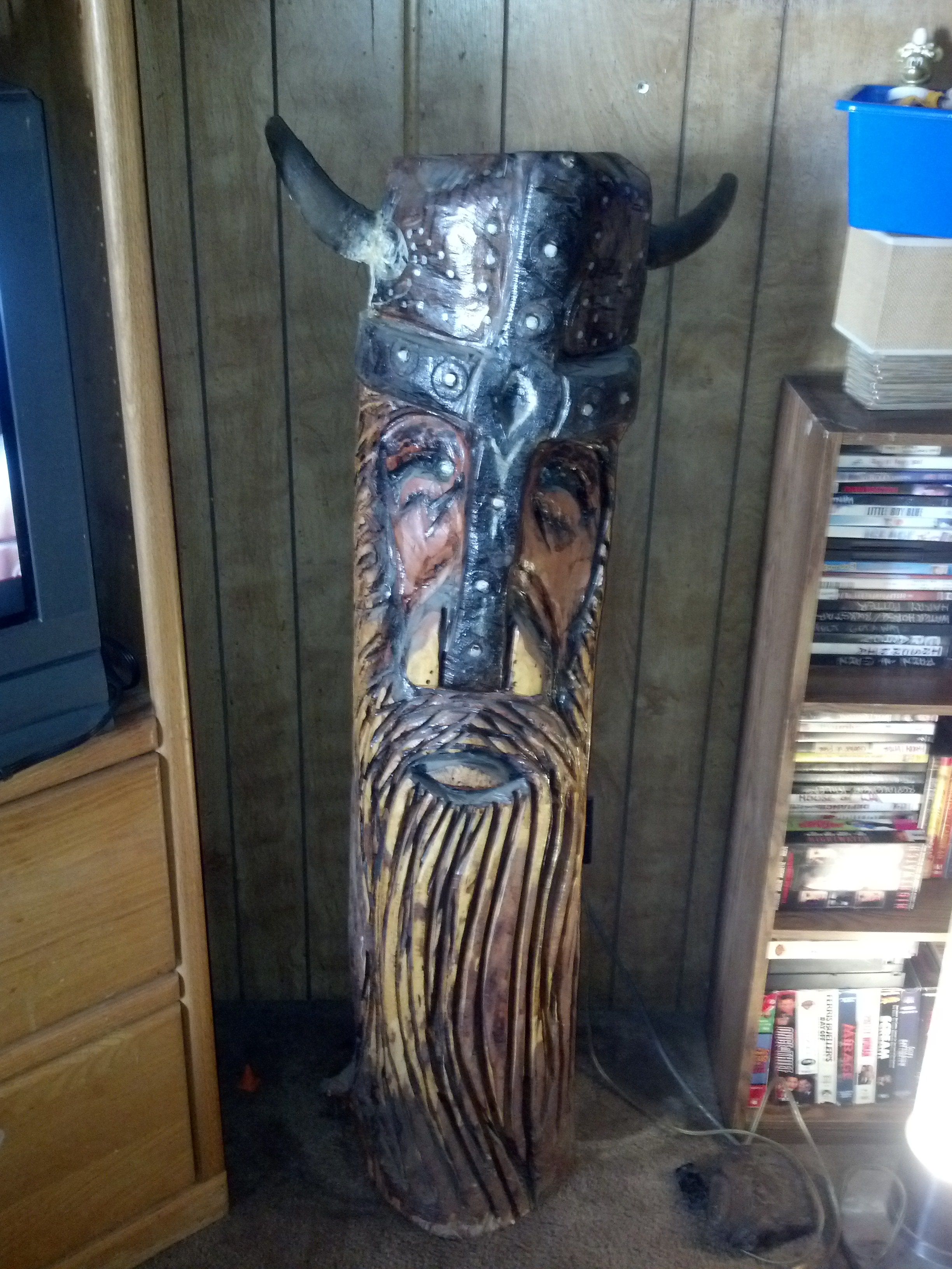 Super Unique Viking Totem Pole