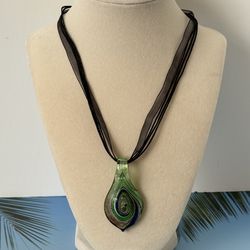 Murano Glass Pendant Necklace