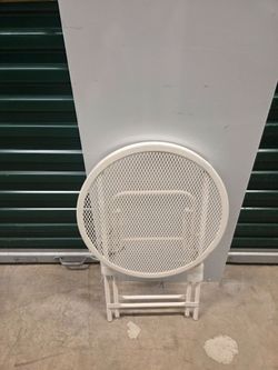 Steel round metal tablei