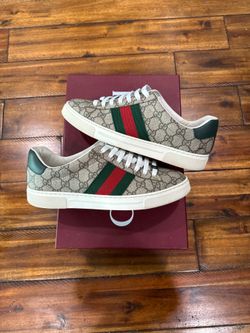 Gucci Ace web, all around monograph size 9