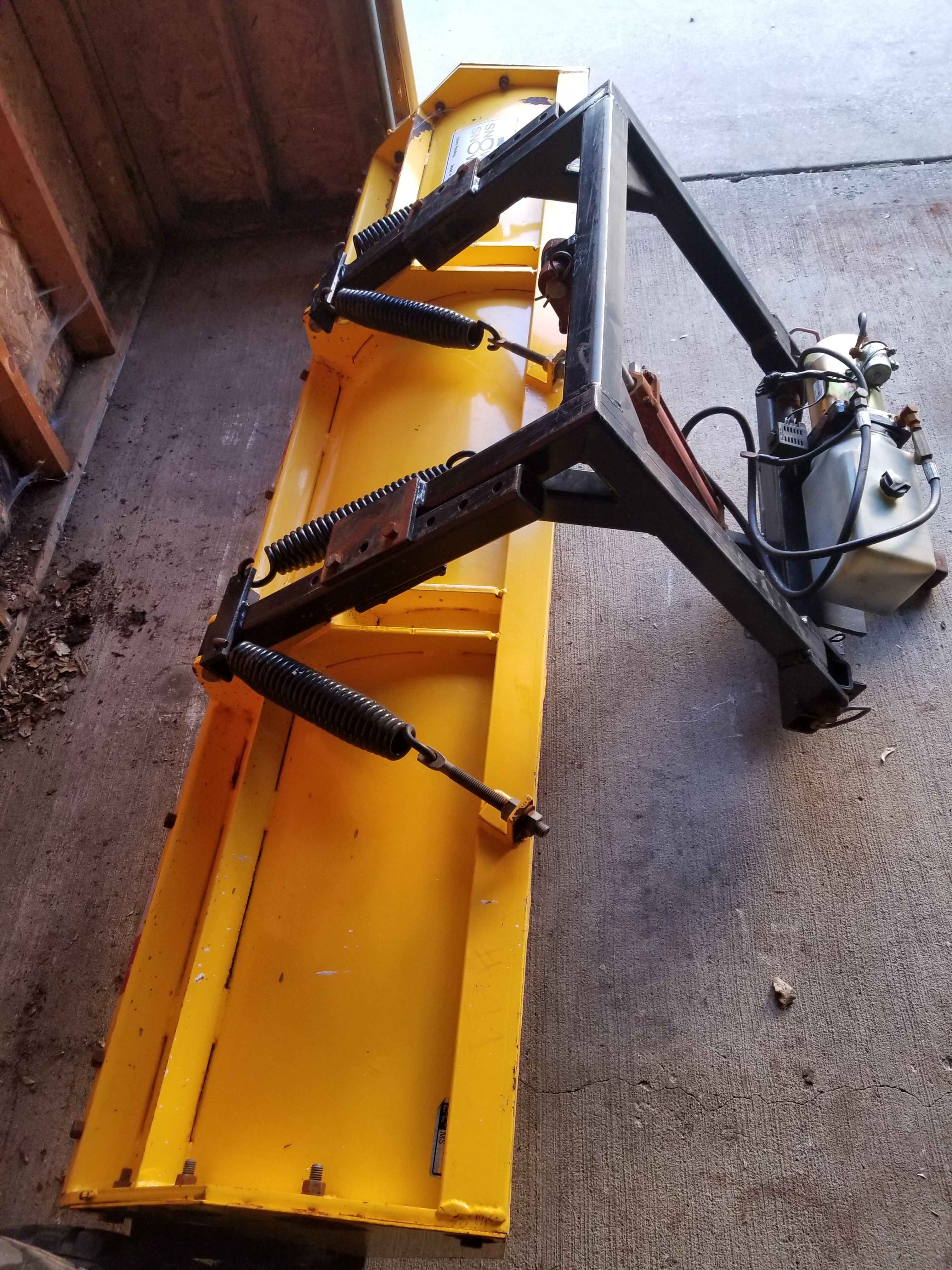 7ft Snowman Rear Snow Plow Hydraulic Down Pressure Stihl Stander Scag