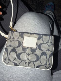 Coach black wristlet