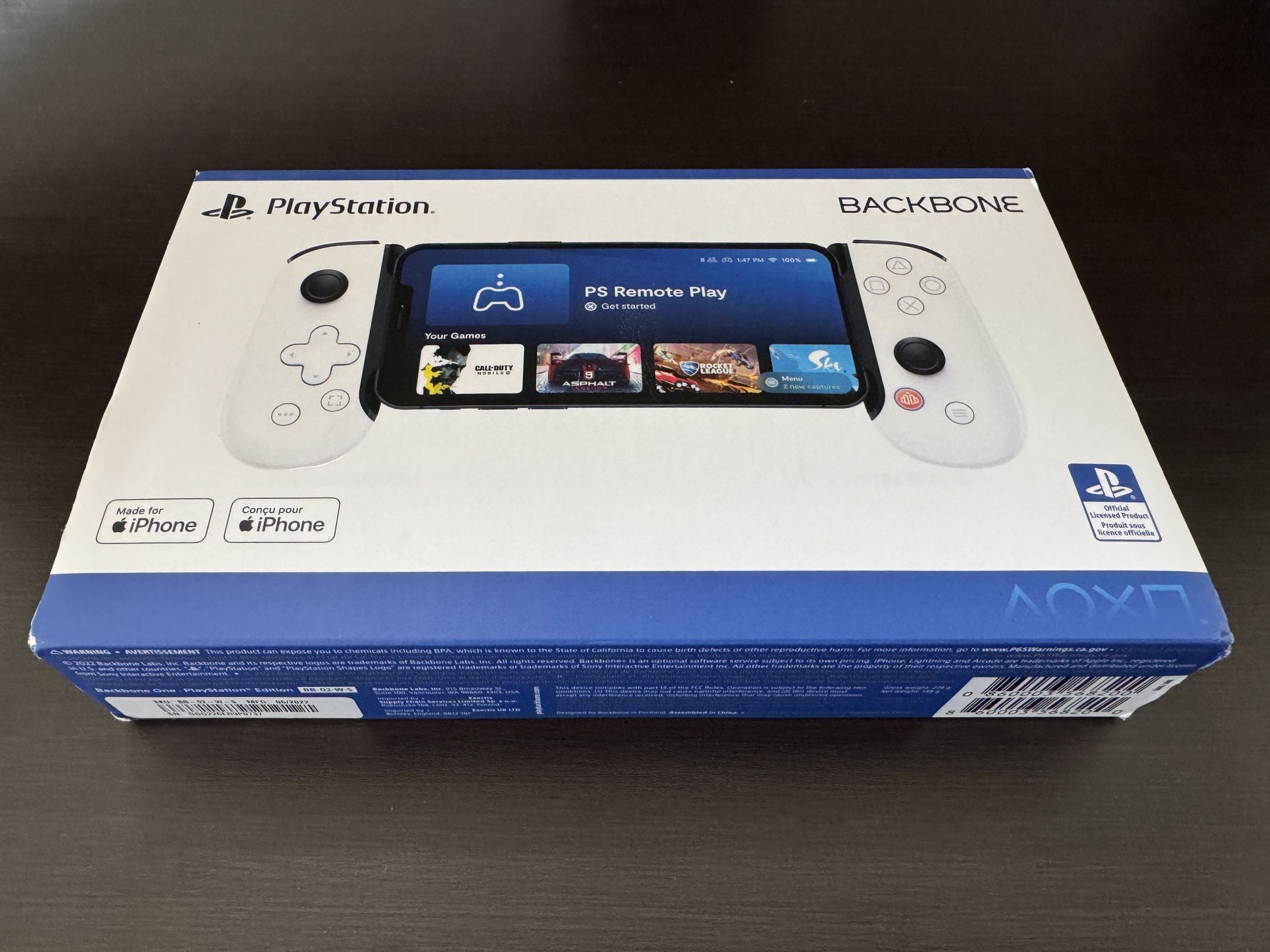 BACKBONE One PlayStation Edition for iPhone (Lightning) - 1st Gen - Mobile Gaming Controller
