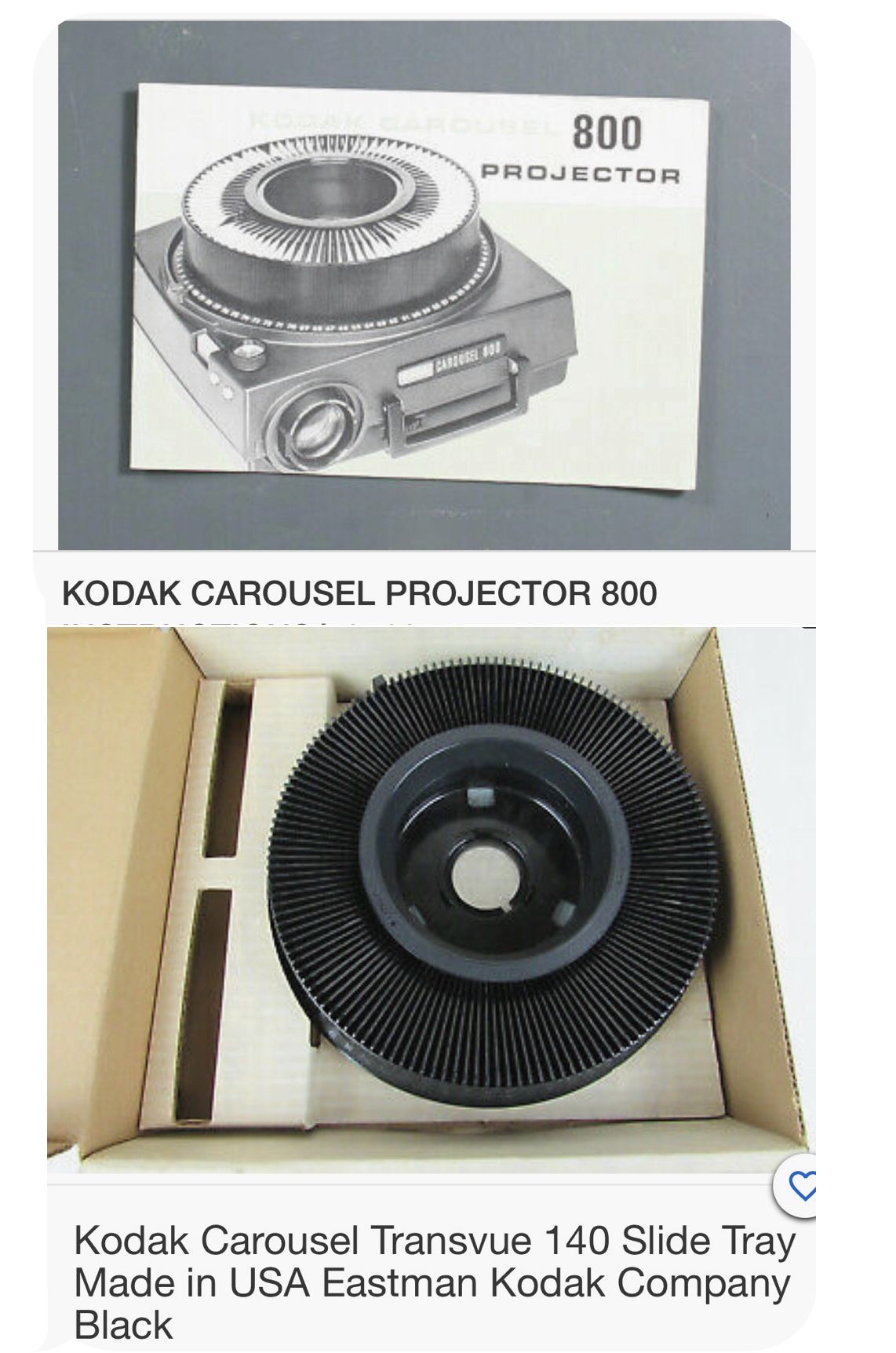 Kodak carousel projector 800