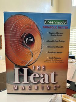 Greenmade The Heat Machine Parabolic Heater Efficient & Portable New In Box