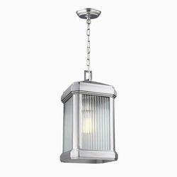 Seagull Lighting (contact info removed)EN3-753 Gaelan One Light Outdoor Pendant Light Brushed Nickel New