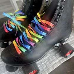 Riedell Black leather Men Skates size 8.5