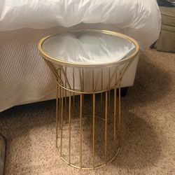 Small gold glass table