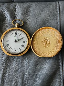 Bulova Pocket Watch Style Table Clock Japanese Movement WORKS