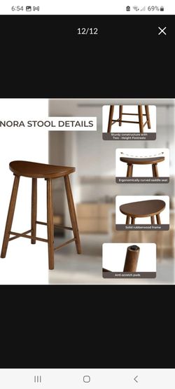 4 barstools Rubber Wood in the box esta en su caja