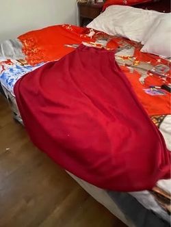 Full length red skirt size medium