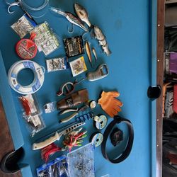 Loads Of Fishing Tackle And Random Assortments Of Fishing 
