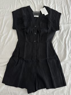 Sandro Nyane Lace-Insert Romper