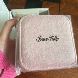 BareTulip Jewelry Box Travel : Jewelry Organizer Small with Portable Mirror Velvet Jewelry Box for Women and Girls as Gift Storage Necklace Earrings a