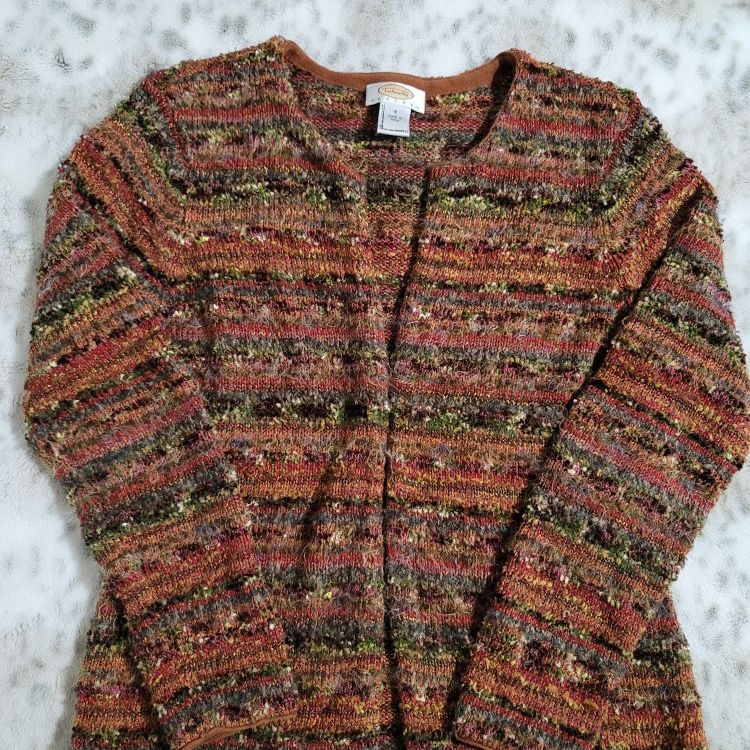 Talbots Petites Cardigan Sweater Long Sleeve Size Small SP Rayon Blend