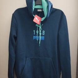 PUMA STRAIGHT UP SINCE 1948 LIMITED EDITION MEN'S THICK HOODIE SWEATER SIZE MEDIUM MARINE BLUE BRAND NEW WITH TAGS CHECK OUT THE REST OF MY OFFERS. 