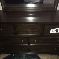 Porter Dresser And Or Mirror Rustic Brown( Brand New )