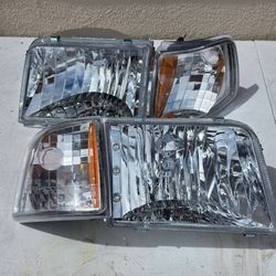 93-97 Ford Ranger Headlights Luces Micas Calaveras Faros Faroles Focos Headlamps 