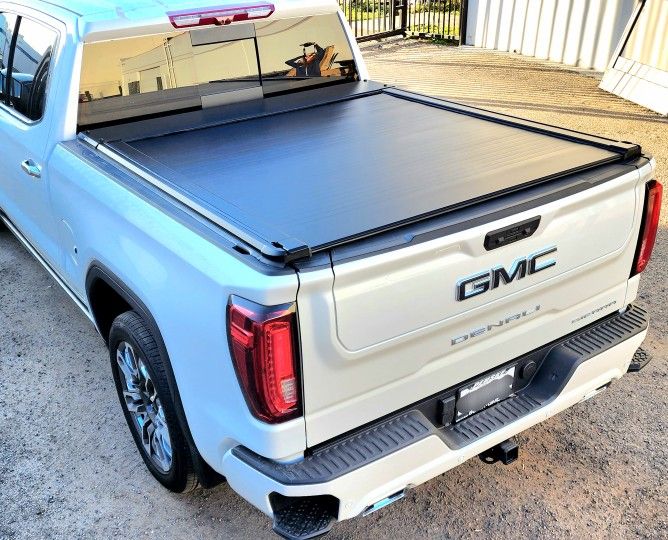 2007-2026 Silverado/Sierra5.8 ft Short Bed SyneticUSA Hard Aluminum Automatic Retractable Tonneau Cover w/ T-slot Rail System