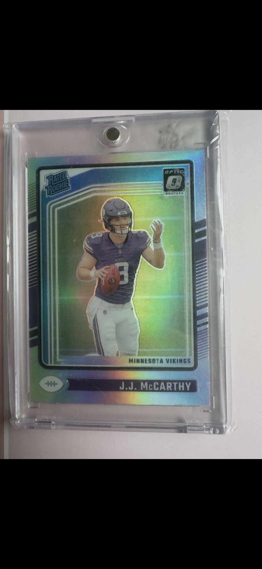 2024 Panini Donruss Optic JJ McCarthy #235 Silver Prizm Holo Rated Rookie RC