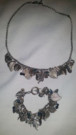 Gold Fall Chain and Bracelet Set