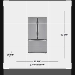 LG Side By Side Fridge W/pull Out Freezer Drawer