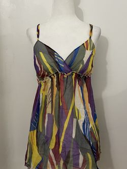 Matty M Multi Color Top With Adjustable Straps