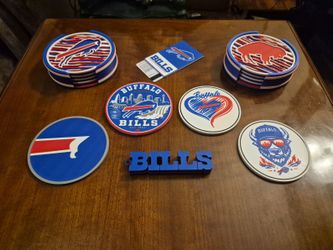 Buffalo Bills Coasters, Can Toppers, Keychains & Gifts - 3D Printed