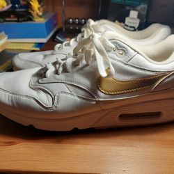 Nike Air Max 1 FB White Metallic Gold 
