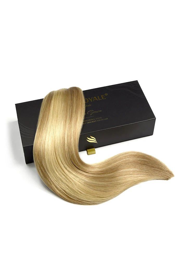 Royale 100% Real Remy clip in in Hair extensions 19’ color is BL07