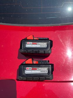 Milwaukee m18 baterías 🔋 Hight output 6.0ah $160 por las dos firme precio