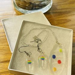 Hand Made Necklace And Earring Set