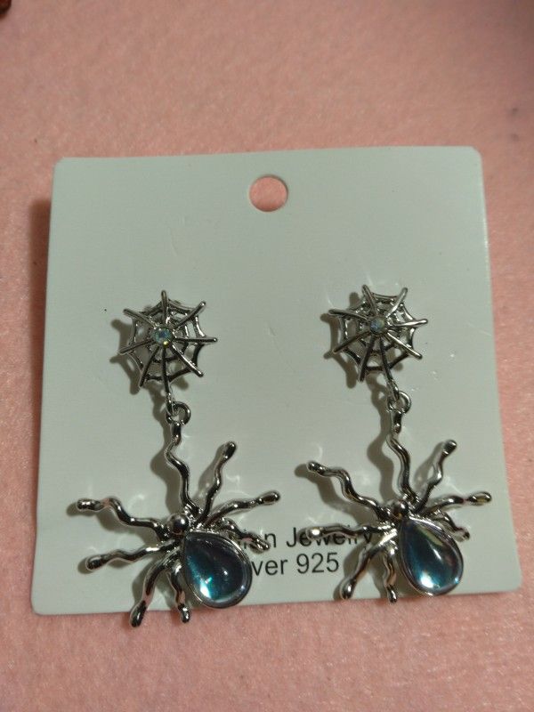 Sterling Silver Earrings Spider ๐ธ๏ธ