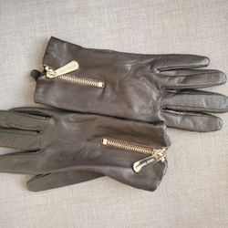 Mk Kors Leather  Gloves 