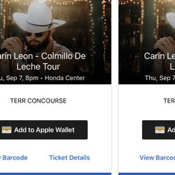 2 Carin Leon Tickets 9-7-23