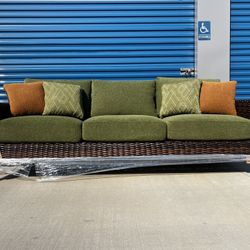 Brand New. Ashley Brand. Horizon Hall Outdoor Sofa with Cushion. Green. $799