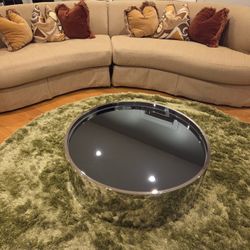 Chic Curved Neutral Sofa
