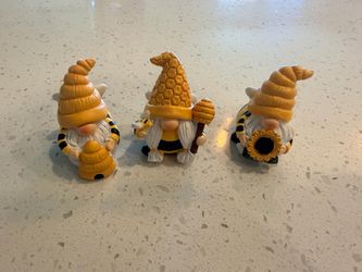 Honeybee & Sunflower Bumblebee Gnome Figurines