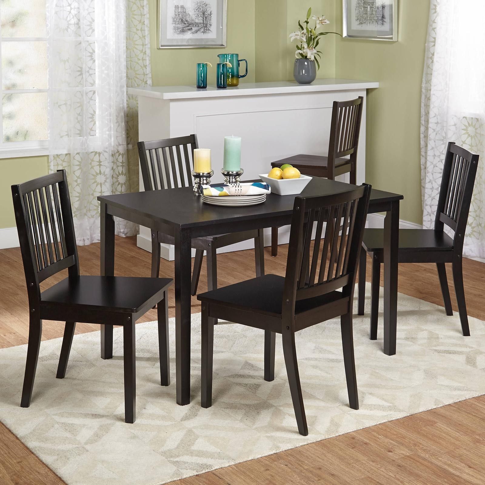 5pc dining table set solid wood new