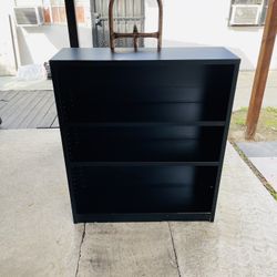 Black 3 Shelf BookCase 42”x36”x12”