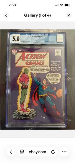 Action comics 242 5.0 Cgc ow/w brainiac
