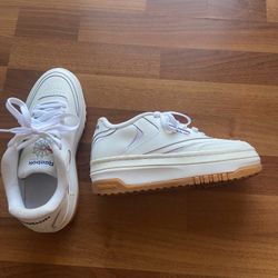 Reebok Classic White Platform Tennis Sneakers
