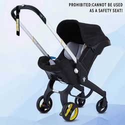 New Foldable baby stroller, metal frame, adjustable handle direction, with sunshade