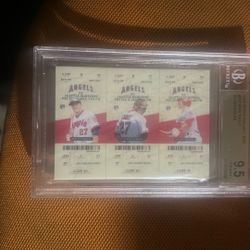 2020 Topps Project 2020 Mike Trout Oldmanalan 2011 Topps Update Art BGS 9.5