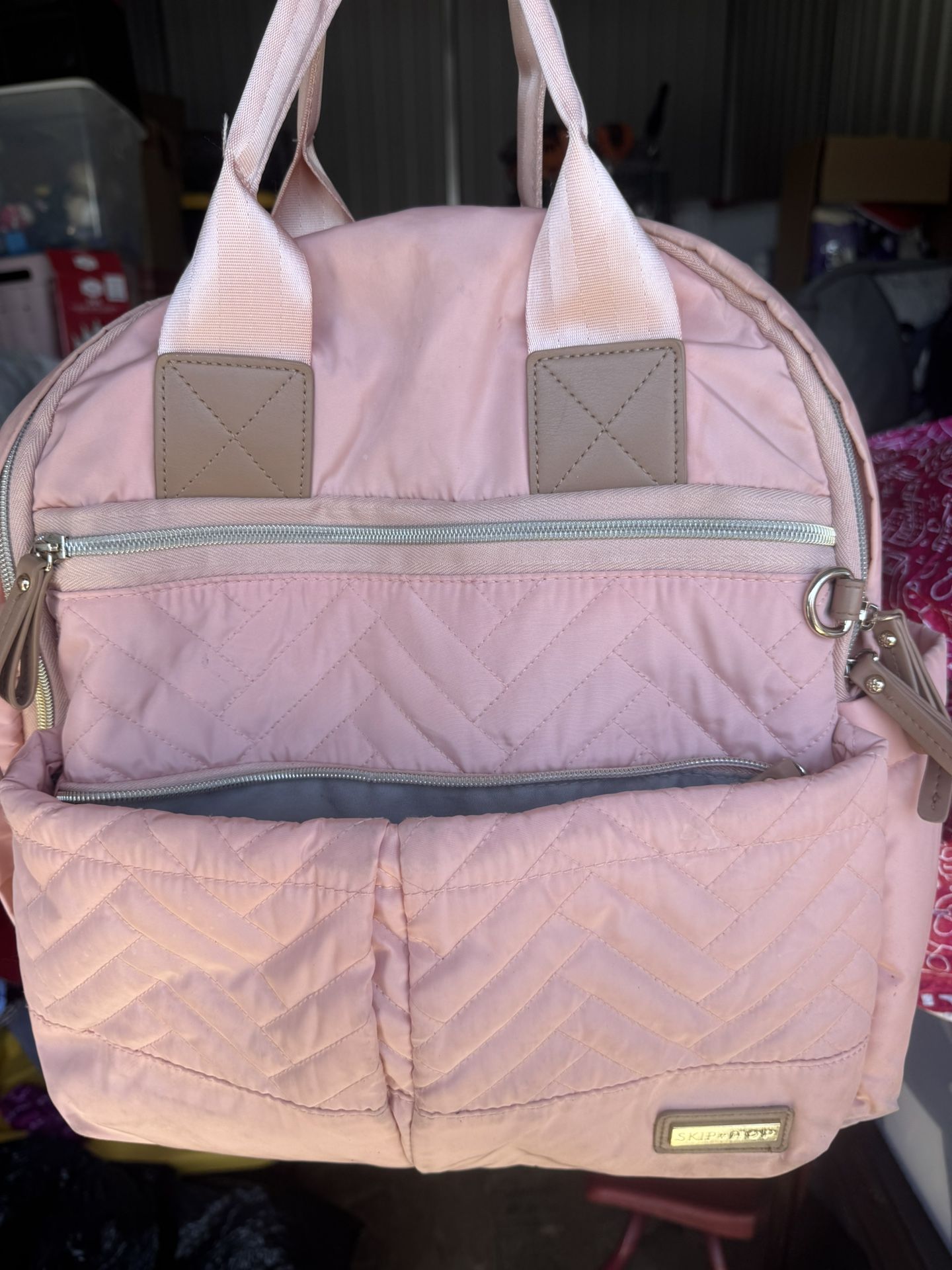 Pink Skip Hop Diaper Bag Used