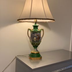 Antique Porcelain Lamp 17.5 “