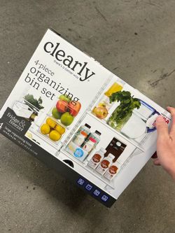 Clearly 4-piece organizing bin set