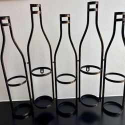 5 Bottles Wall Mounted Wine Rack