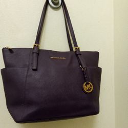 Michael Kors Purple Tote Shoulder Bag 